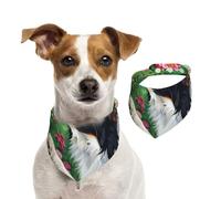 Double Sided Cotton Dog Birthday Bandana Girl Boy, Washable Border Collie Dog Scarf Bibs for Small Medium Large Unisex Dogs Cats Pets Large