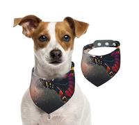 Double Sided Cotton Dog Birthday Bandana Girl Boy, Washable Butterflies in The Mist Dog Scarf Bibs for Small Medium Large Unisex Dogs Cats Pets Medium