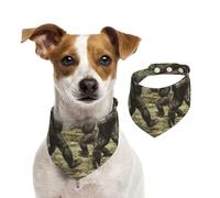 Double Sided Cotton Dog Birthday Bandana Girl Boy, Washable Chimpanzees competing in The Jungle Dog Scarf Bibs for Small Medium Large Unisex Dogs Cats Pets Large