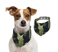 Double Sided Cotton Dog Birthday Bandana Girl Boy, Washable Chimpanzees in The Dense Forest Dog Scarf Bibs for Small Medium Large Unisex Dogs Cats Pets Small