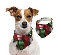 Double Sided Cotton Dog Birthday Bandana Girl Boy, Washable Christmas Flowers Dog Scarf Bibs for Small Medium Large Unisex Dogs Cats Pets Large