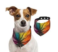 Double Sided Cotton Dog Birthday Bandana Girl Boy, Washable Colorful and Beautiful Maple Leaves Dog Scarf Bibs for Small Medium Large Unisex Dogs Cats Pets Medium
