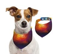 Double Sided Cotton Dog Birthday Bandana Girl Boy, Washable Colorful Dreamy Kitten Dog Scarf Bibs for Small Medium Large Unisex Dogs Cats Pets Large