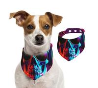 Double Sided Cotton Dog Birthday Bandana Girl Boy, Washable Cool Drum Tower Dog Scarf Bibs for Small Medium Large Unisex Dogs Cats Pets Large