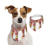 Double Sided Cotton Dog Birthday Bandana Girl Boy, Washable Cute Colorful Calf Dog Scarf Bibs for Small Medium Large Unisex Dogs Cats Pets Medium