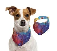 Double Sided Cotton Dog Birthday Bandana Girl Boy, Washable Dandelion and Butterfly Dog Scarf Bibs for Small Medium Large Unisex Dogs Cats Pets Small