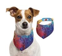 Double Sided Cotton Dog Birthday Bandana Girl Boy, Washable Dandelion and Butterfly Dog Scarf Bibs for Small Medium Large Unisex Dogs Cats Pets Medium
