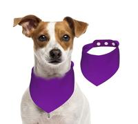 Double Sided Cotton Dog Birthday Bandana Girl Boy, Washable Dark Purple Color Dog Scarf Bibs for Small Medium Large Unisex Dogs Cats Pets Small