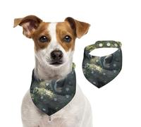 Double Sided Cotton Dog Birthday Bandana Girl Boy, Washable Kangaroo Dreaming on The Grassland Dog Scarf Bibs for Small Medium Large Unisex Dogs Cats Pets Large