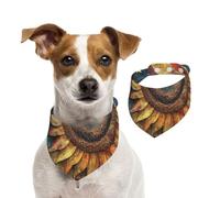 Double Sided Cotton Dog Birthday Bandana Girl Boy, Washable Make Sunflowers Dog Scarf Bibs for Small Medium Large Unisex Dogs Cats Pets Small