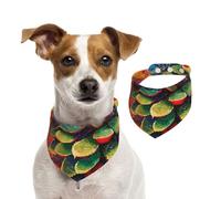 Double Sided Cotton Dog Birthday Bandana Girl Boy, Washable Mysterious Abstract Succulent Dog Scarf Bibs for Small Medium Large Unisex Dogs Cats Pets Medium