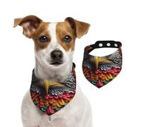 Double Sided Cotton Dog Birthday Bandana Girl Boy, Washable Mysterious and Abstract Buying of Owls Dog Scarf Bibs for Small Medium Large Unisex Dogs Cats Pets Small