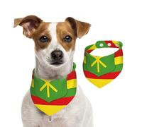 Double Sided Cotton Dog Birthday Bandana Girl Boy, Washable Native Hawaiian Flag Dog Scarf Bibs for Small Medium Large Unisex Dogs Cats Pets Medium