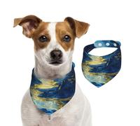 Double Sided Cotton Dog Birthday Bandana Girl Boy, Washable Noble Mountain Streams Dog Scarf Bibs for Small Medium Large Unisex Dogs Cats Pets Large