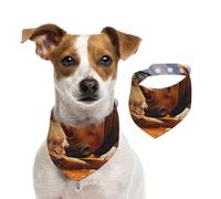 Double Sided Cotton Dog Birthday Bandana Girl Boy, Washable Rhinos Resting Dog Scarf Bibs for Small Medium Large Unisex Dogs Cats Pets Small