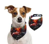 Double Sided Cotton Dog Birthday Bandana Girl Boy, Washable Running Colorful Wild Horses Dog Scarf Bibs for Small Medium Large Unisex Dogs Cats Pets Medium