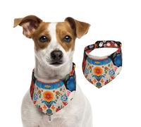 Double Sided Cotton Dog Birthday Bandana Girl Boy, Washable Smiling Little cat Dog Scarf Bibs for Small Medium Large Unisex Dogs Cats Pets Small