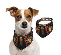 Double Sided Cotton Dog Birthday Bandana Girl Boy, Washable The Butterfly of Mysterious Machine Parts Elements Dog Scarf Bibs for Small Medium Large Unisex Dogs Cats Pets Small