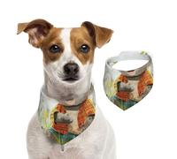 Double Sided Cotton Dog Birthday Bandana Girl Boy, Washable The Cute Little Bear Dog Scarf Bibs for Small Medium Large Unisex Dogs Cats Pets Medium