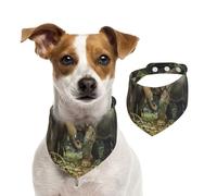 Double Sided Cotton Dog Birthday Bandana Girl Boy, Washable The Elephant Walking Dog Scarf Bibs for Small Medium Large Unisex Dogs Cats Pets Small