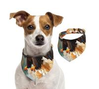 Double Sided Cotton Dog Birthday Bandana Girl Boy, Washable The Fierce Eagle Flying Dog Scarf Bibs for Small Medium Large Unisex Dogs Cats Pets Small