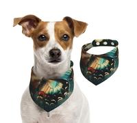 Double Sided Cotton Dog Birthday Bandana Girl Boy, Washable The Glowing Butterfly of The Trial Dog Scarf Bibs for Small Medium Large Unisex Dogs Cats Pets Small