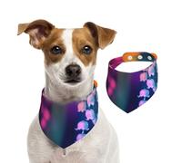 Double Sided Cotton Dog Birthday Bandana Girl Boy, Washable The Lantern Pitcher Flower Under The Rainbow Sunshine Dog Scarf Bibs for Small Medium Large Unisex Dogs Cats Pets Small