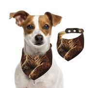 Double Sided Cotton Dog Birthday Bandana Girl Boy, Washable The Leopard Lost in Thought Under The Sunset Dog Scarf Bibs for Small Medium Large Unisex Dogs Cats Pets Medium
