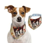 Double Sided Cotton Dog Birthday Bandana Girl Boy, Washable The Little Horse Dog Scarf Bibs for Small Medium Large Unisex Dogs Cats Pets Large