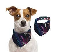 Double Sided Cotton Dog Birthday Bandana Girl Boy, Washable The Mountain Lion Dog Scarf Bibs for Small Medium Large Unisex Dogs Cats Pets Small