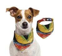 Double Sided Cotton Dog Birthday Bandana Girl Boy, Washable The Mysterious Eyes Dog Scarf Bibs for Small Medium Large Unisex Dogs Cats Pets Small