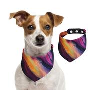 Double Sided Cotton Dog Birthday Bandana Girl Boy, Washable The Mysterious Rainbow Sky Dog Scarf Bibs for Small Medium Large Unisex Dogs Cats Pets Large