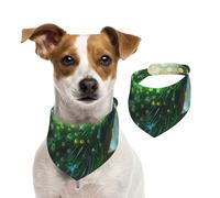 Double Sided Cotton Dog Birthday Bandana Girl Boy, Washable The Noble Peacock Dog Scarf Bibs for Small Medium Large Unisex Dogs Cats Pets Small