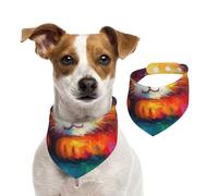 Double Sided Cotton Dog Birthday Bandana Girl Boy, Washable The Quiet Sleeping cat Dog Scarf Bibs for Small Medium Large Unisex Dogs Cats Pets Small
