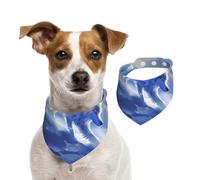 Double Sided Cotton Dog Birthday Bandana Girl Boy, Washable The Snow Wolf Running in The Wind and Snow Dog Scarf Bibs for Small Medium Large Unisex Dogs Cats Pets Small