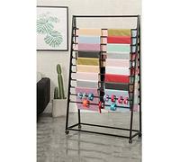 Double-Sided Craft Ribbon Storage Rack with 4 Swivel Casters, Rolling Organizer Shelf for Florist Sewing, 39.3in