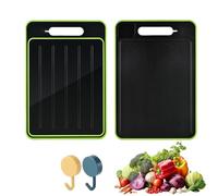 Double-Sided Cutting Board, Aluminum Alloy Rapid Thawing and Grinding Plate with Knife Sharpener, Multi-Functional Defrosting Tray for Meat, Vegetables, Cheese