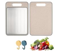 Double-Sided Cutting Board, Aluminum Alloy Rapid Thawing and Grinding Plate with Knife Sharpener, Multi-Functional Defrosting Tray for Meat, Vegetables, Cheese
