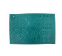 Double-Sided Cutting Mat 3mm Thick with Scale for A2/A3/A4/A5, Anti-Slip Craft Engraving Pad for Sewing and Modeling, PP Material, Green Black