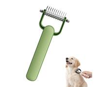 Double Sided Dematting Comb for Dogs Cats, Deshedding Grooming Tool, 2026 New 2-in-1 Deshedding Brush with Metal Comb, Professional Pet Dematting for Detangling and Dematting Long
