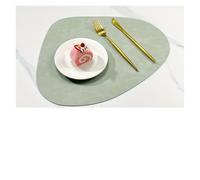 Double-Sided Design Waterproof Placemats,Retro Faux Leather,Kitchen Dining Decor Table Mat,1/4/6pcs for Kitchen Dining Outdoor Home Decoration(Green,1pcs of Set)