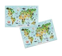 Double-Sided Desk Mat - World Map Top Quality