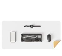 Double-Sided Desk Pad Leather Desk Mat Cork Desk Pad Protector Large Mouse Pad Waterproof Desk Pad for Office/Home for Office, Home(White,60x35 cm)