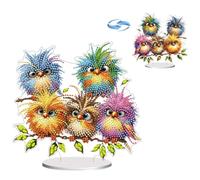 Double-Sided DIY Tabletop Diamond Art Painting Kit - Special Shaped Rhinestone Desk Decor, Stand-Up Gem Craft Kit for Home, Office, or Gift, Fun and Creative Desktop Ornament-Bird02