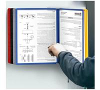 Double-Sided Document Display Folder 10-Page Wall-Mounted A4/Envelope nizer Ideal for Office School & Home Reference Easy Page-Turning System