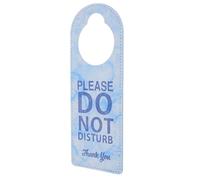 Double Sided Door Hanger Sign Leather Please Knock for Bedroom | Reversible Messaging, Easy to Read Printed Text, Stitched Edge Finish, Clean Contemporary Look for Lounges