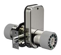 Double Sided Door Lock, iuknob Keyed Smart Door Knob for Entrance , Fence, Garden Gate, Swimming Pool,Waterproof and Weatherproof for Outdoor,Exit and Entry Security Control (Satin Nickel)