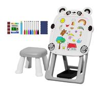 Double Sided Drawing Board - Magnetic Drawing Board For With Stool | Adjustable Magnetic Whiteboard For Toddlers | Foldable Stand Magnetic Chalk Board