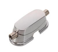 Double Sided Drum Lug M5 Metal Snare Drum Replacement Part | 51mm Fit, Symmetrical Build, Smooth Burr Free Edges, Silver Finish for Drum Kits and Stands
