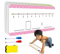 Double Sided Dry Erase Board - 0-20 Count Writeable Erasable Math Game, Addition Subtraction Activity | Classroom Material for Home Learning Educational Tools 8pcs 0-10 8pcs 0-20 Kids Student Practice